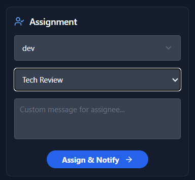 Assign Task Interface 1